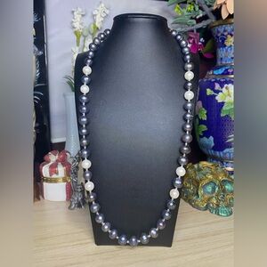 Handmade freshwater pearl sterling silver necklace